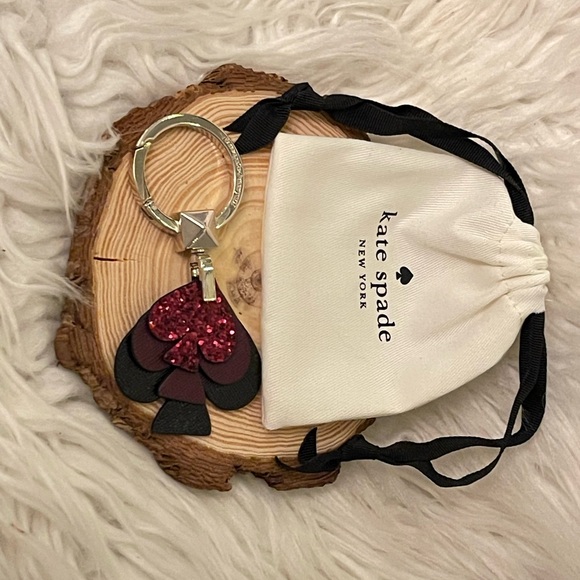 Kate Spade Red and Black Spade Keychain - Picture 2 of 5